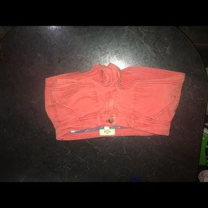 Hollister low rise coral short shorts